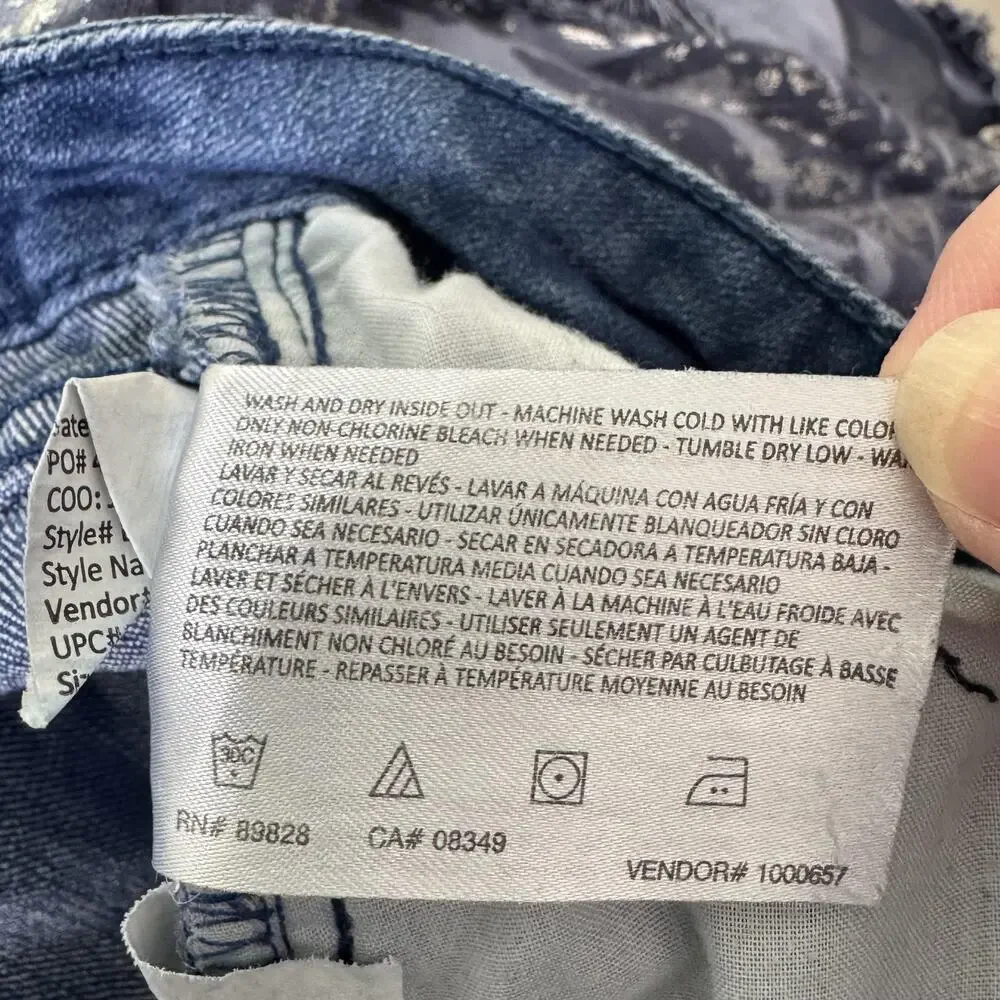 Nine West Jeans Womens 6 Blue Gramercy Skinny Ankle Stretch Denim Distressed - Picture 8 of 13